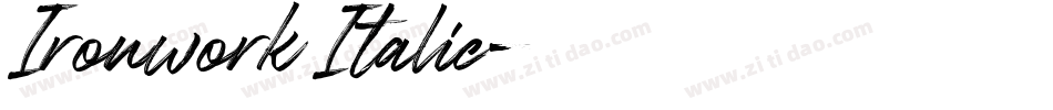 Ironwork Italic字体转换